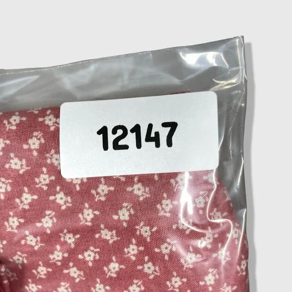 JCPenney Window Valance Home OS Burgundy Floral Cottagecore Lace Trim Vintage - Picture 9 of 9